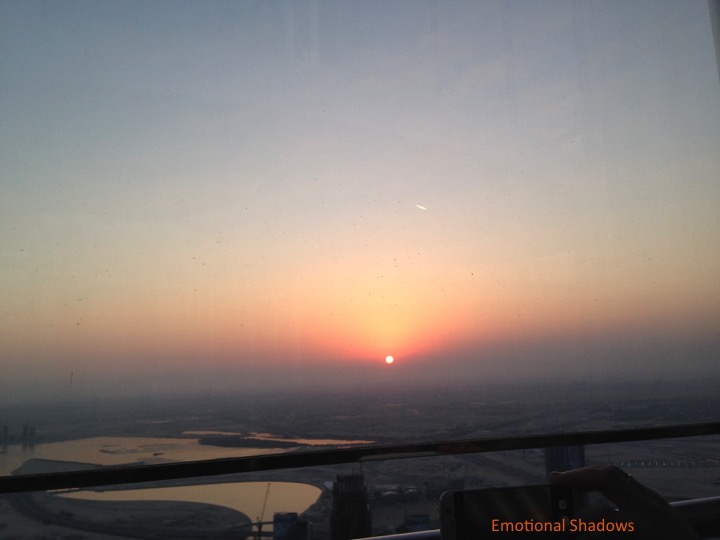 Sunrise from the top of Burj Khalifa