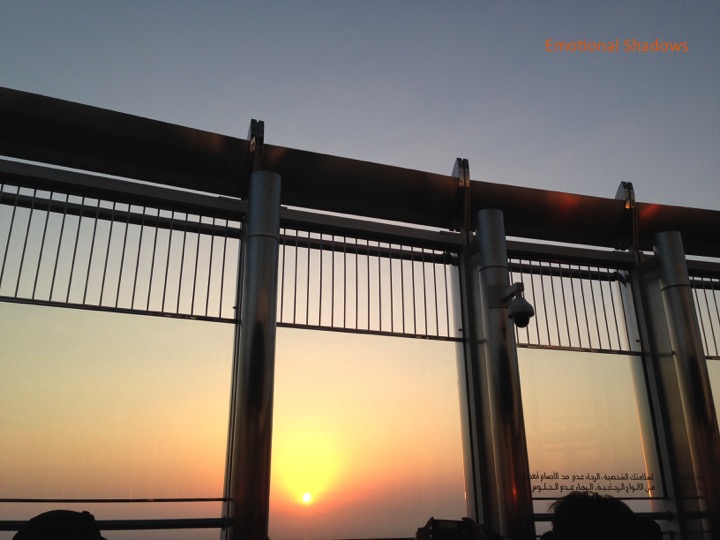 Sunrise from the top of Burj Khalifa