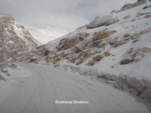 Road covered with snow